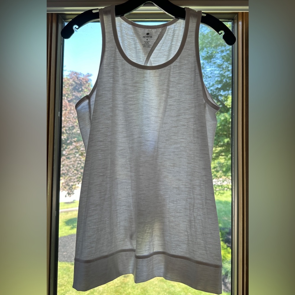 Apana lightweight cotton tank with drawstring accent in back
